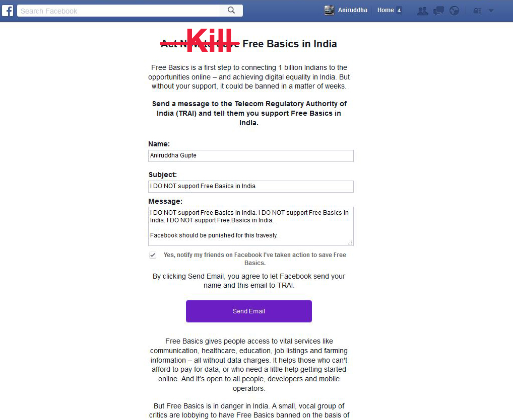 Kill Facebook FreeBasics